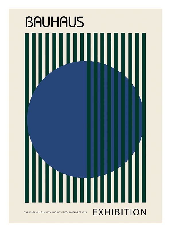 Bauhaus Exhibition Plakat (70x100 cm)- Bauhaus Poster