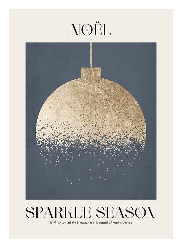 Graphic Golden Bauble Plakat (30x40 cm)-Plakaty