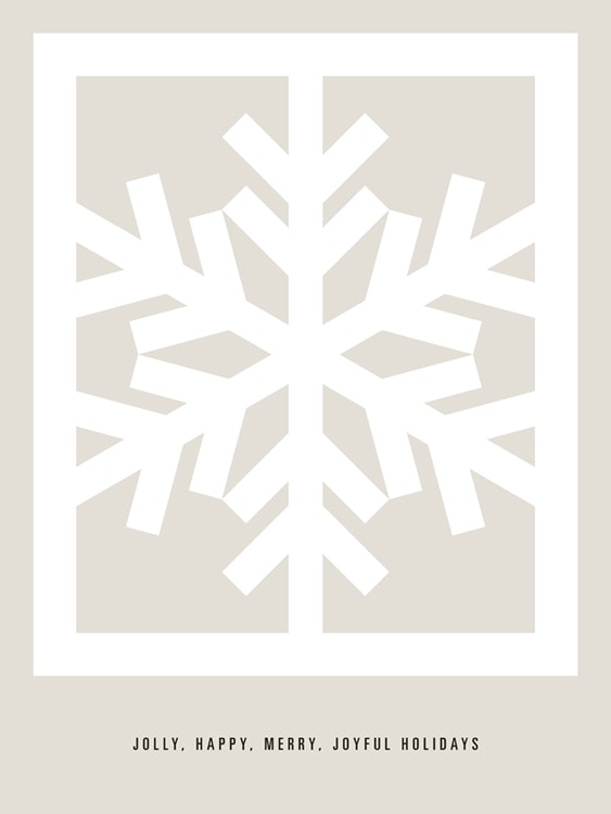 Graphic Snow Flake Poster 0
