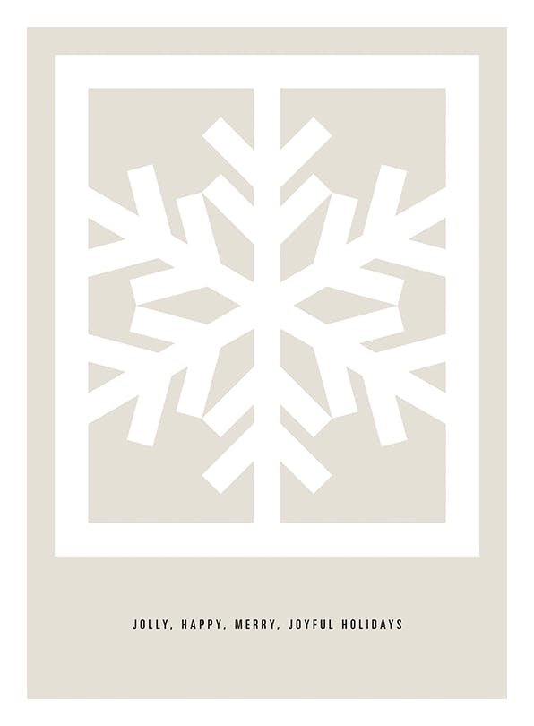 Graphic Snow Flake Print (30x40 cm)