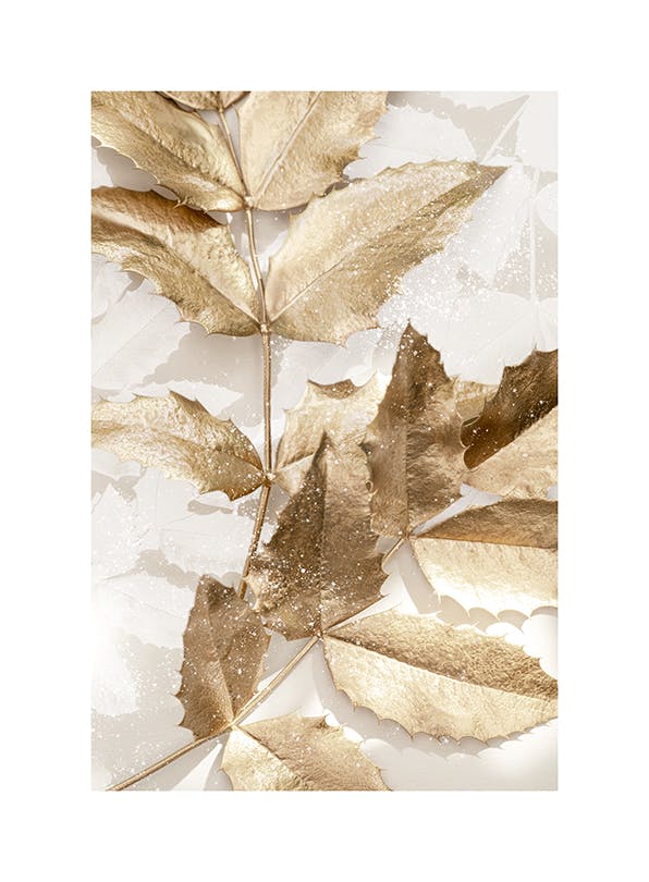 Golden Leaves No1 Poster (30x40 cm)