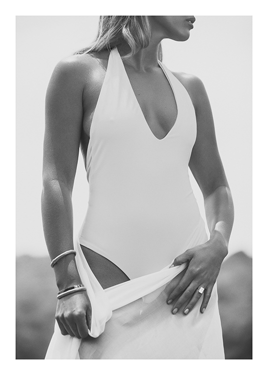 desenio.com | White Retro Swimsuit Poster