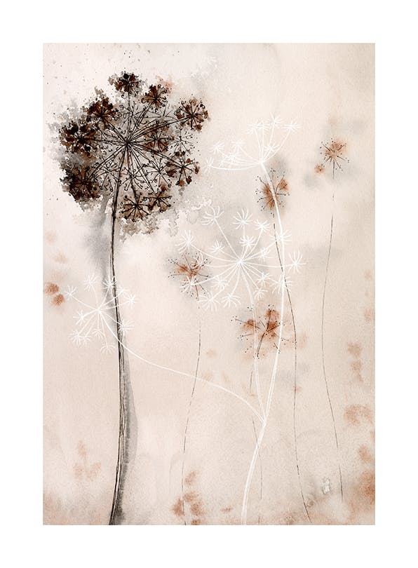 Dried Flowers Art No2 Poster (21x30 cm) - Poster
