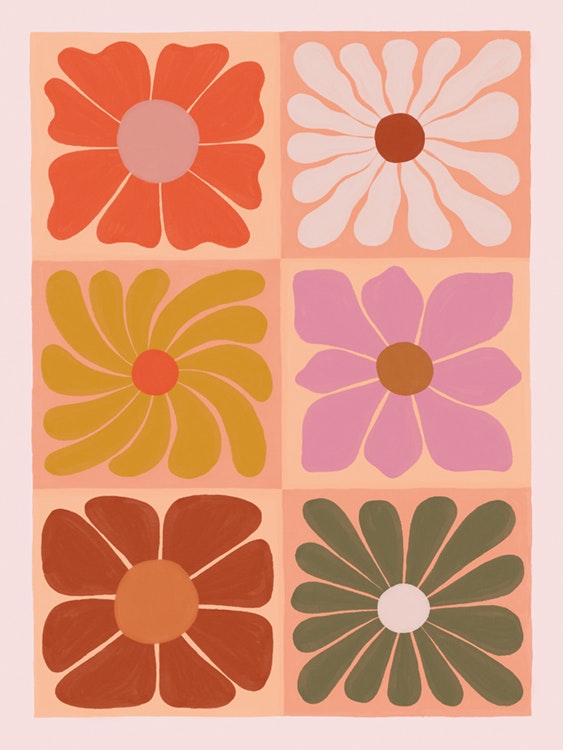 Flower Grid Poster Poster 0