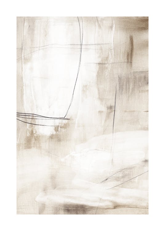 Graphite Touch Abstract No1 Poster 0