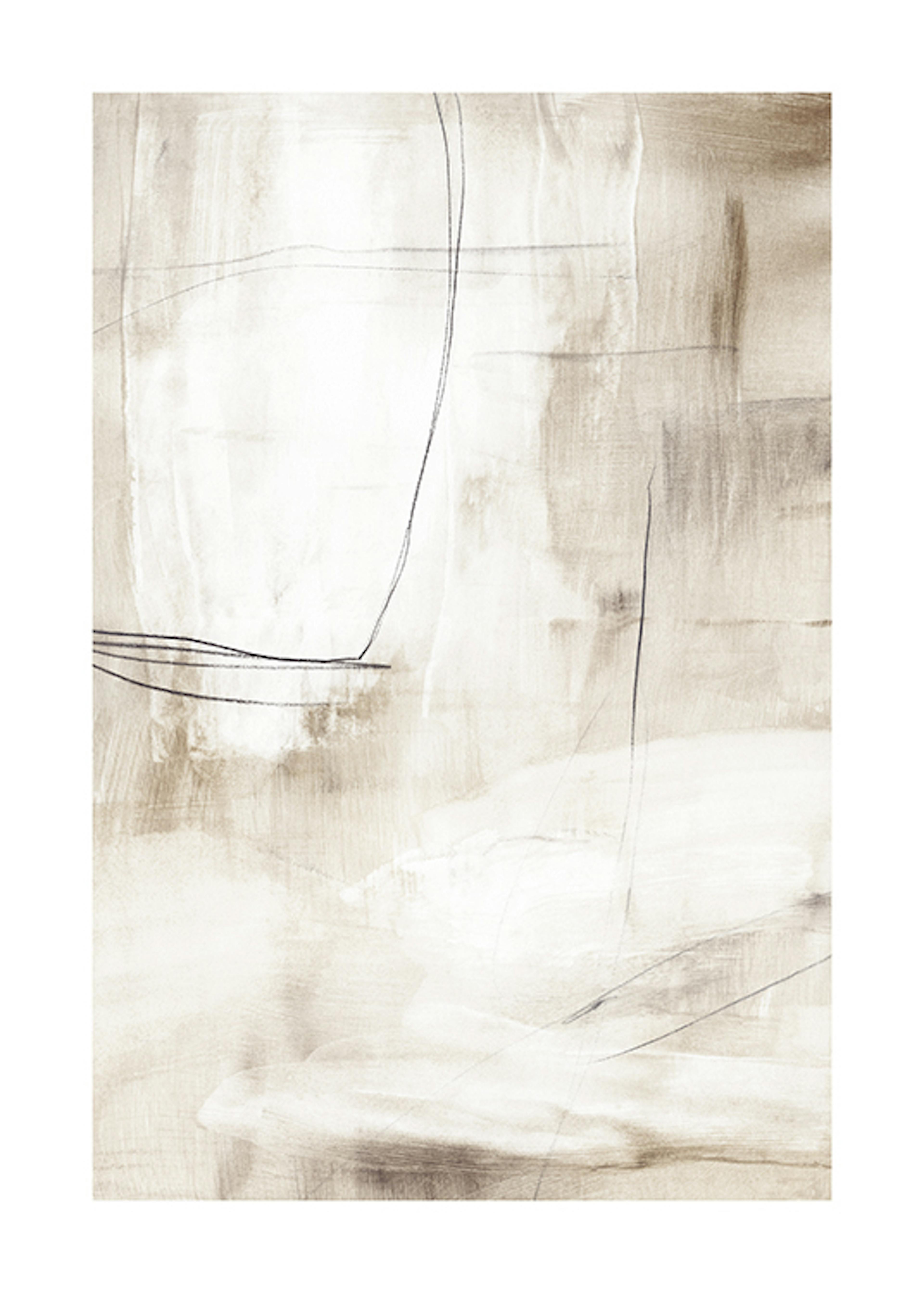 Graphite Touch Abstract No1 Plakat