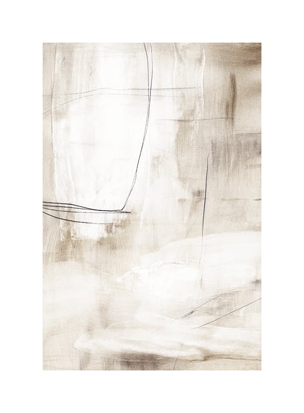 Graphite Touch Abstract No1 Print (50x70 cm)