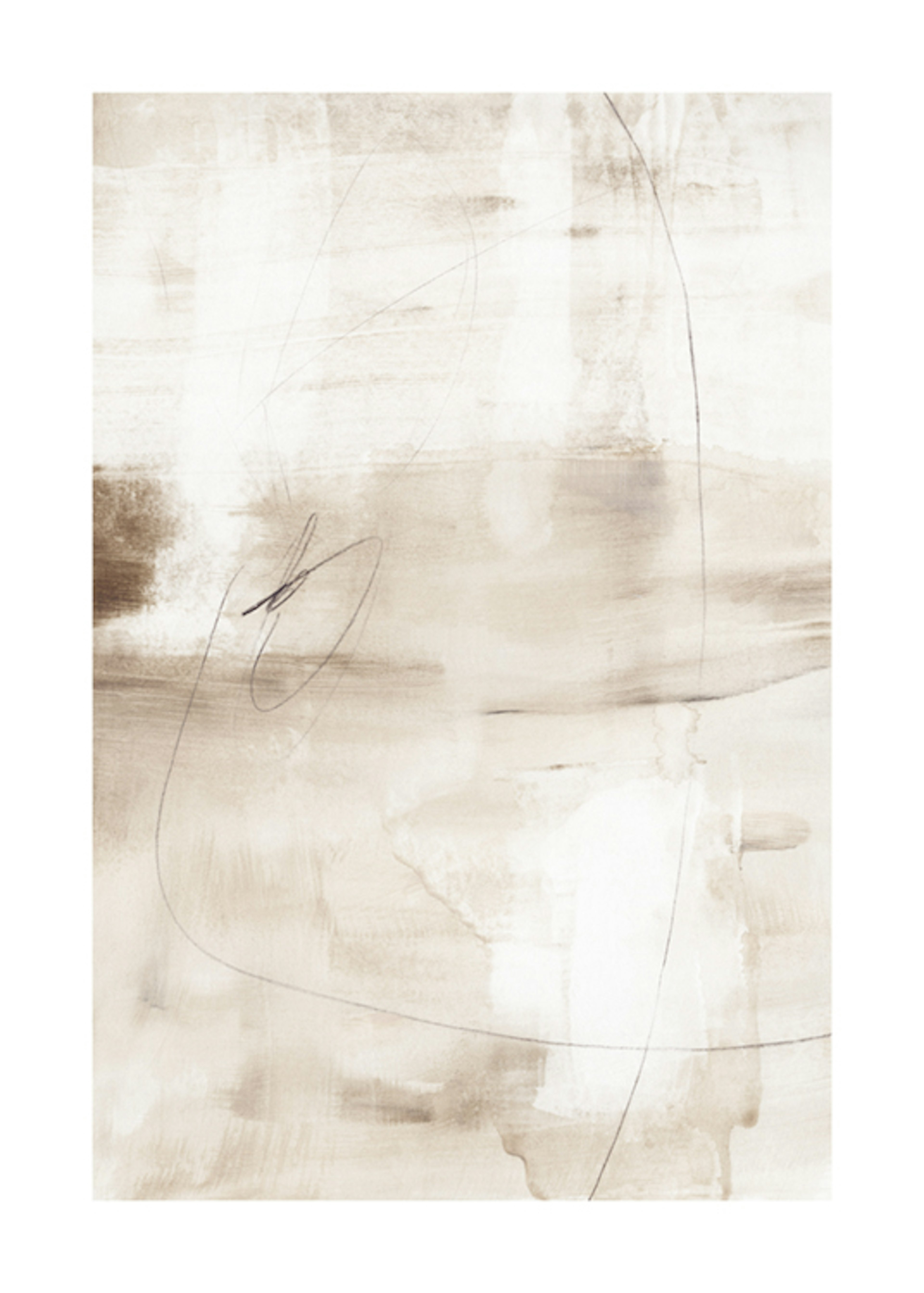 Graphite Touch Abstract No2 Poster 0