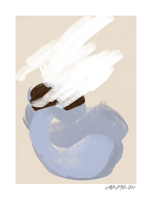 Abstract Blue No1 Plakat (30x40 cm)