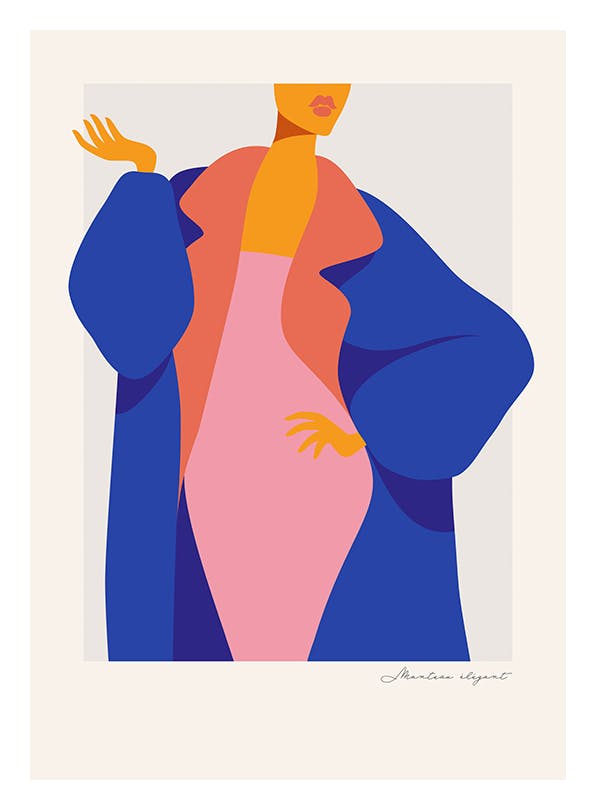 Elegant Coat Poster Plakat (50x70 cm)-Plakaty