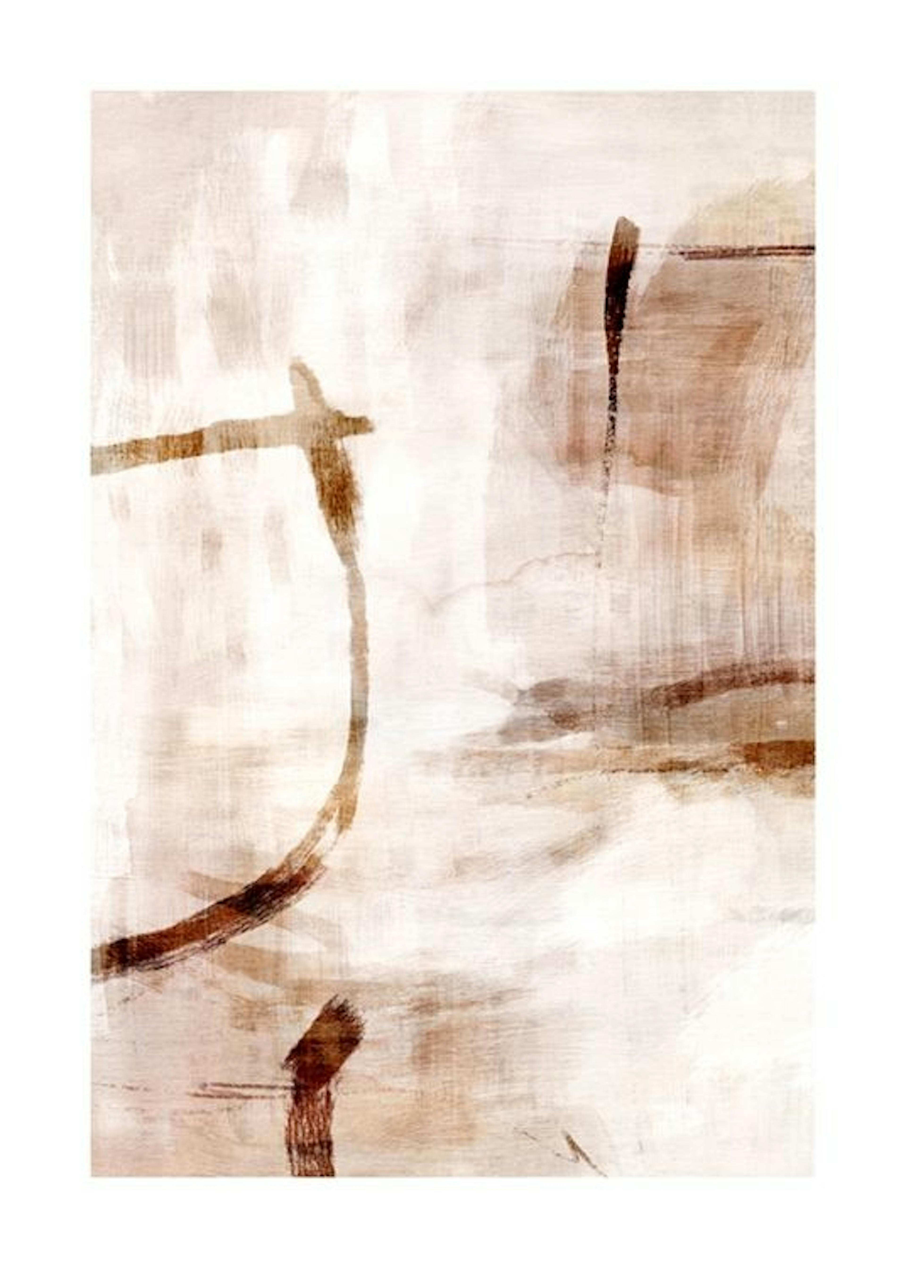 Soft Russet Abstract Print 0