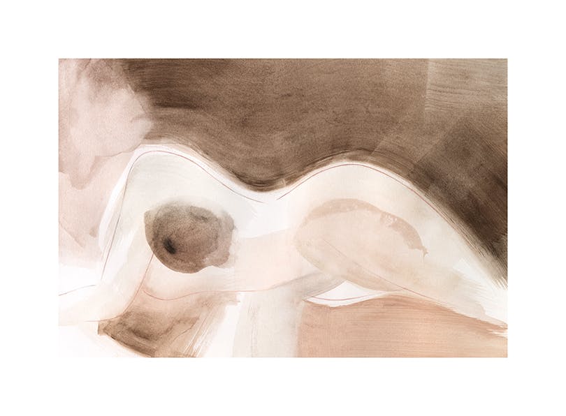 Femme Shapes Watercolor No1 Poster (50x70 cm) - Poster
