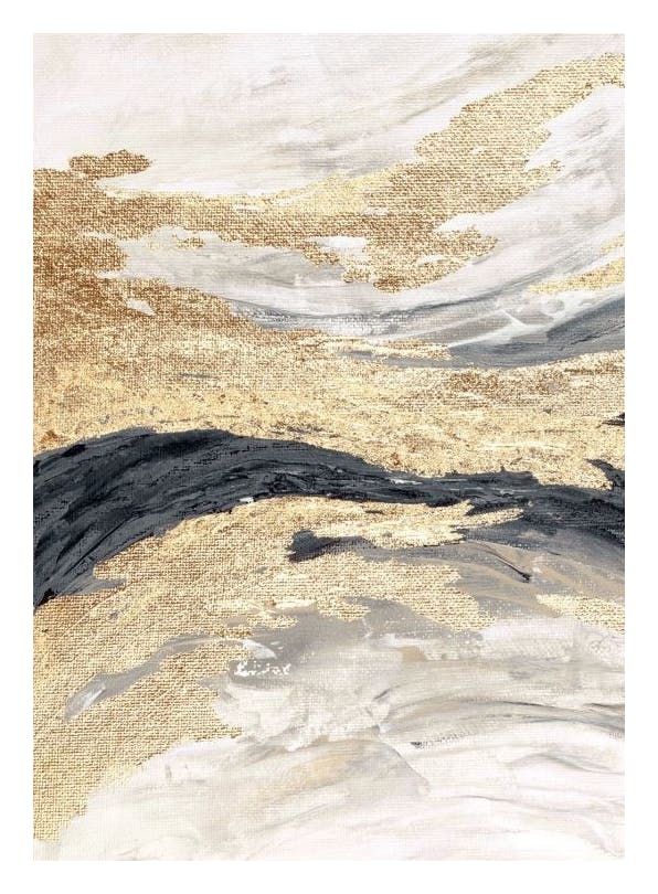 Gold Wave No1 Poster (50x70 cm)- Poster 30x40 cm