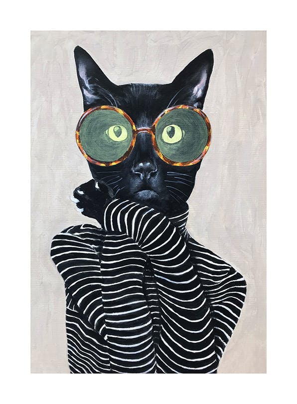 Coco De Paris - Fashion Cat Plakat (30x40 cm)-Plakaty