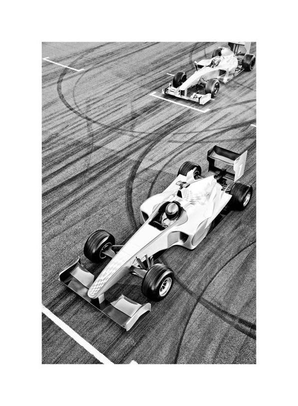 Race Car Plakat (30x40 cm) - Sportsplakater