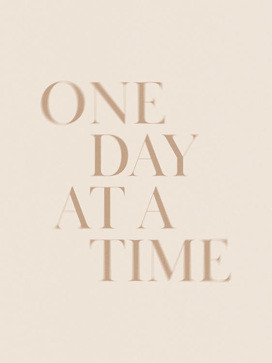 One at a Time Plakat 0