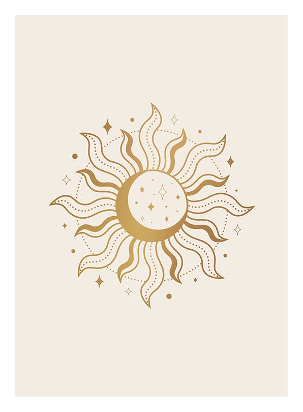 Golden Sun Affiche (13x18 cm)
