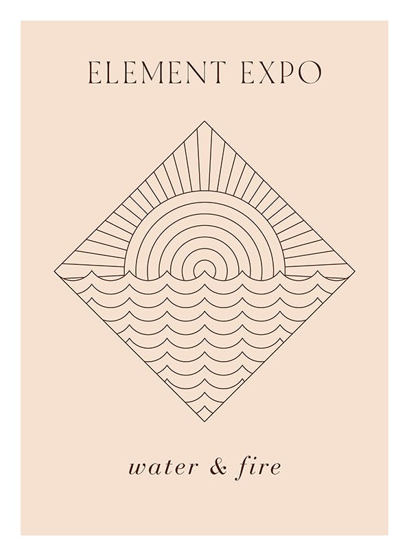 Water and Fire Poster (50x70 cm)
