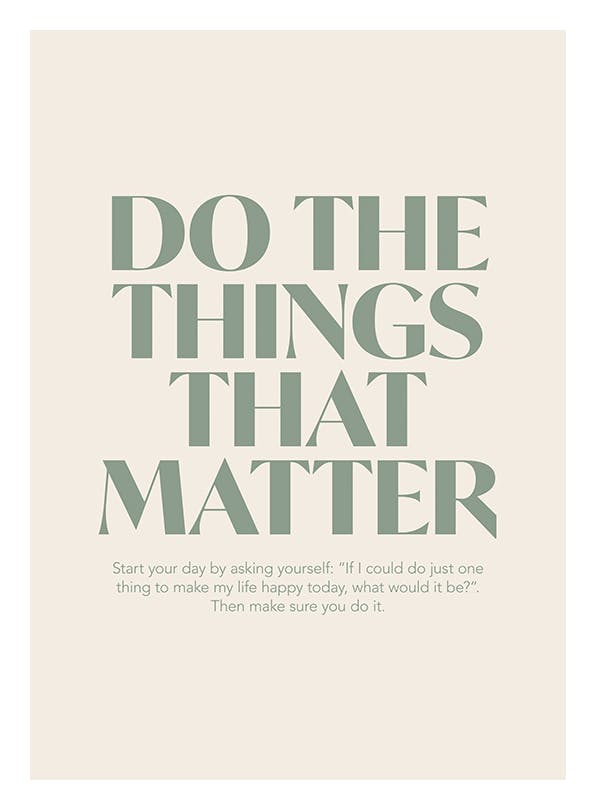 Things That Matter Poster (21x30 cm)