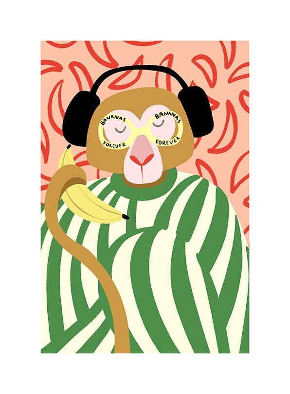Bananas Forever Print (50x70 cm)
