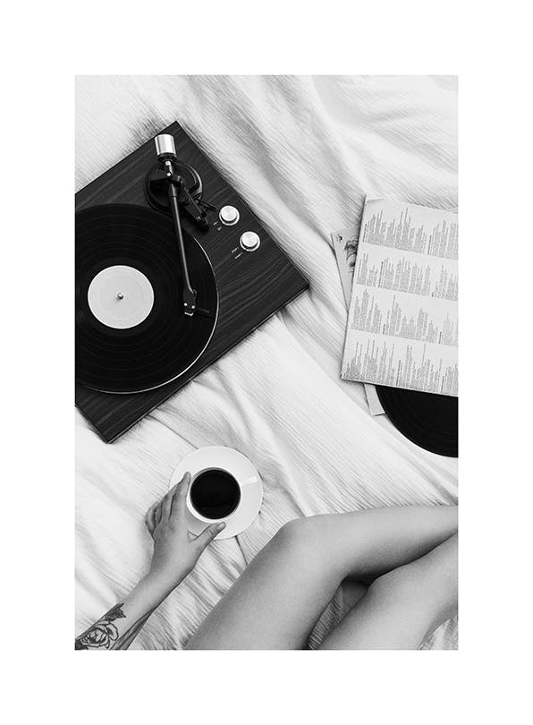 Vinyl Player Morning Print (50x70 cm)