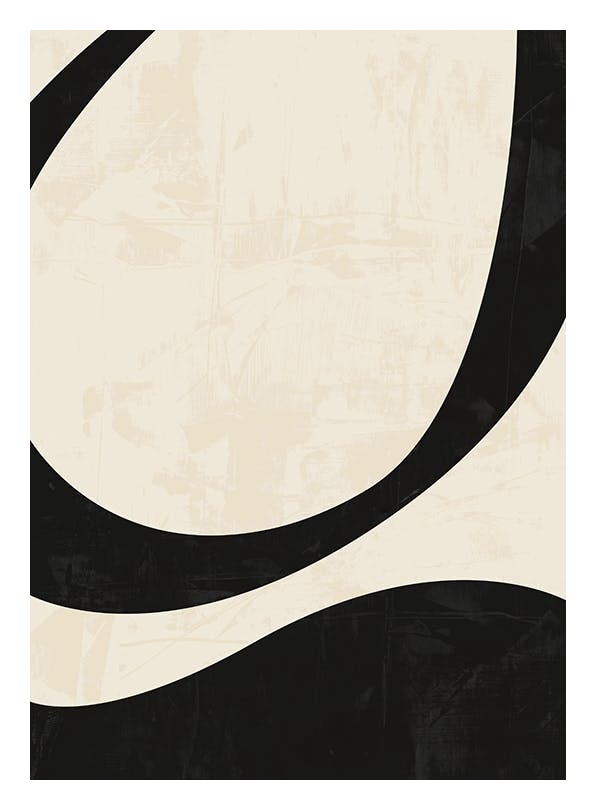 Black and Beige Centerpiece No2 Print (21x30 cm)