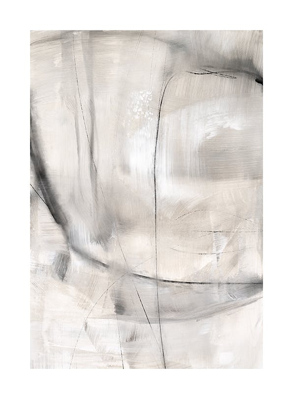 Abstract Greyscale No1 Print (30x40 cm)