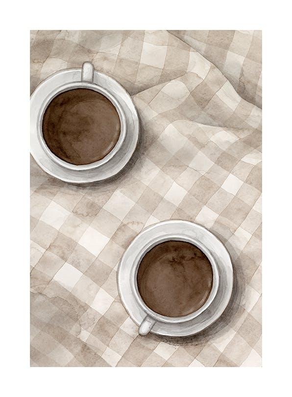 Cups of Coffee Print (30x40 cm)