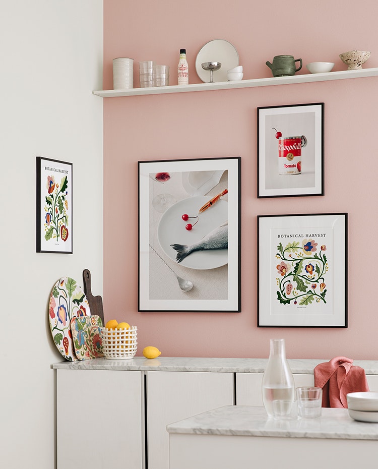 Colorful Kitchen gallery wall