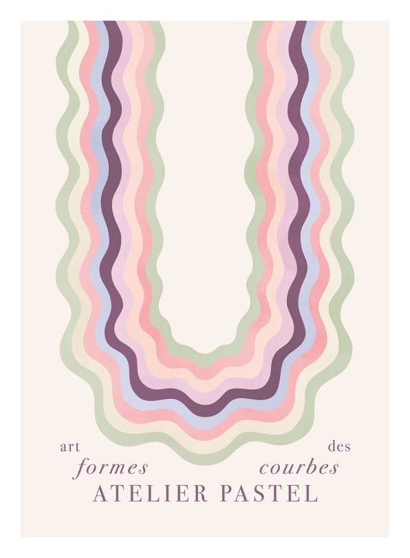 Art Des Formes Courbes Poster (21x30 cm) - Grafikposter