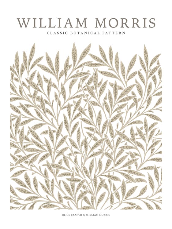 William Morris - Beige Branch Plakát 0