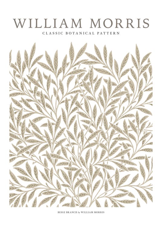 William Morris - Beige Branch Plakat 0