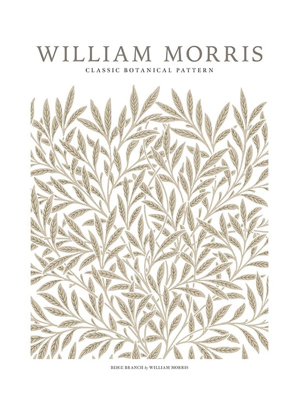William Morris - Beige Branch Poster (40x50 cm)
