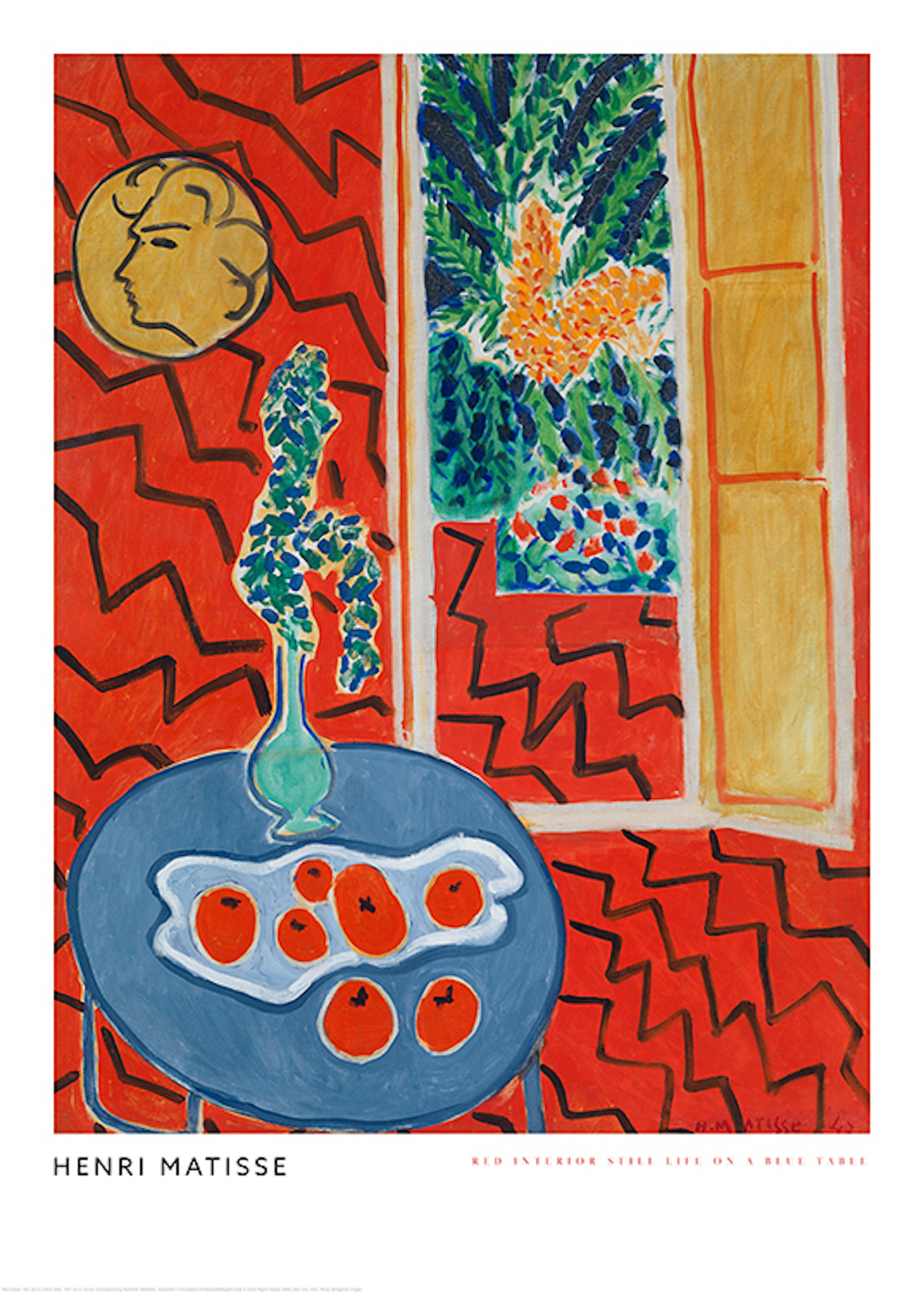 Matisse - Red Interior, Still Life on a Blue Table Print 0