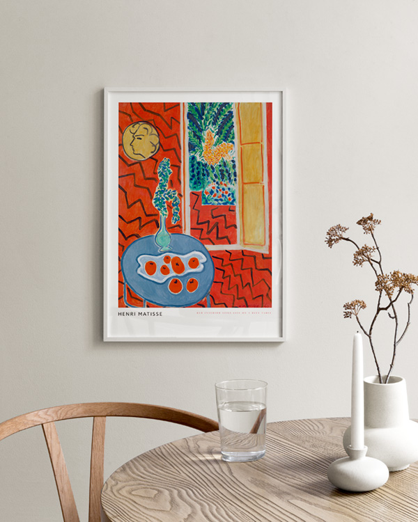 Kontur Konserveringsmiddel forklare Matisse - Red Interior, Still Life on a Blue Table Plakat