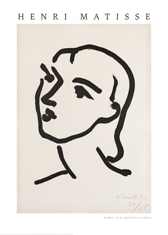 Matisse - Nadia Aux Cheveux Lisses Poster 0