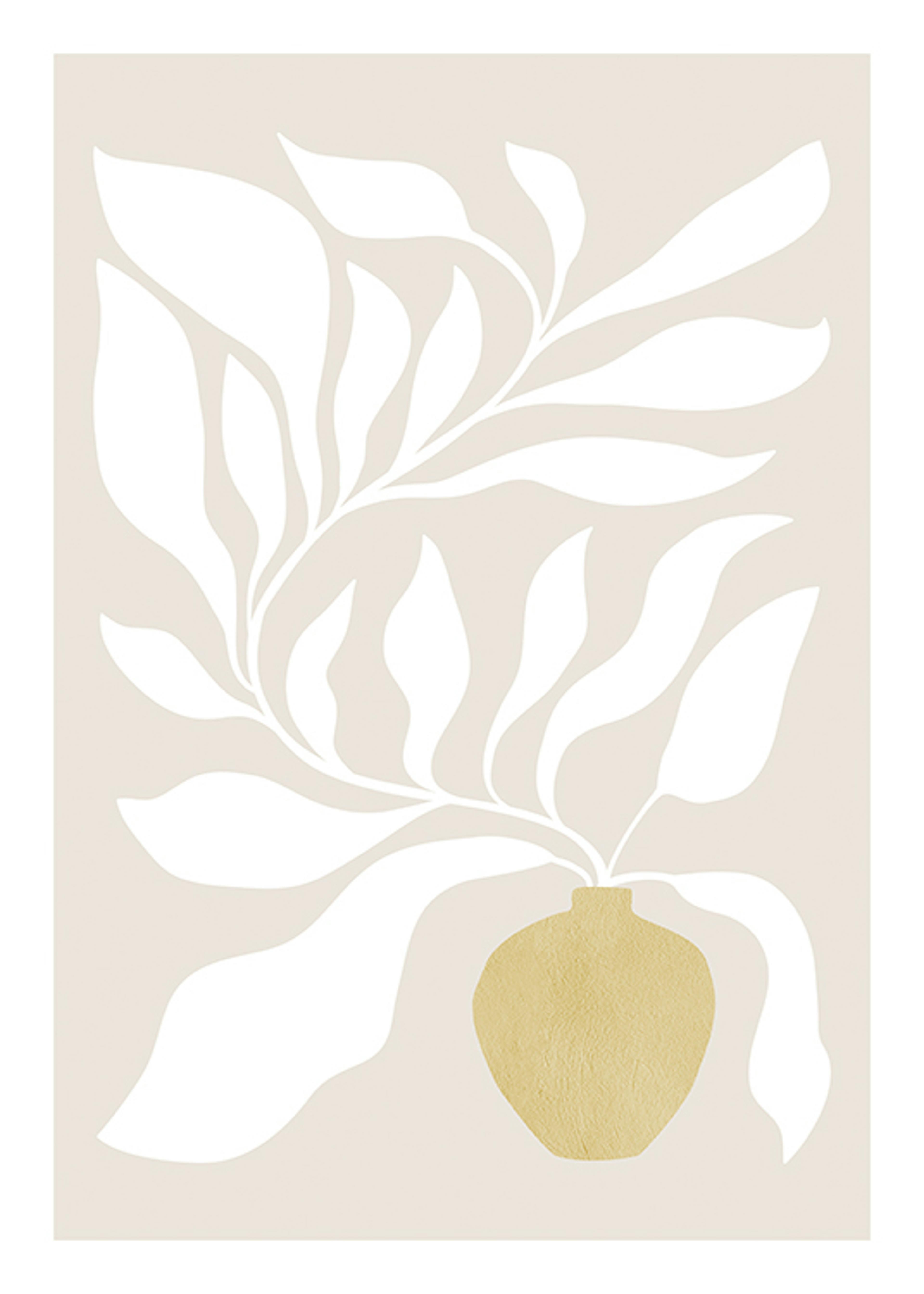 White Botanical Plakát 0