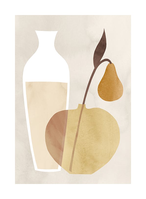 Vase and Pear Plakat (30x40 cm)-Plakaty