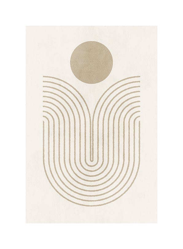 Graphic Shapes and Curves No1 Affiche (21x30 cm)
