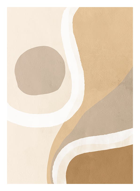 Warm Shapes No1 Print (50x70 cm)