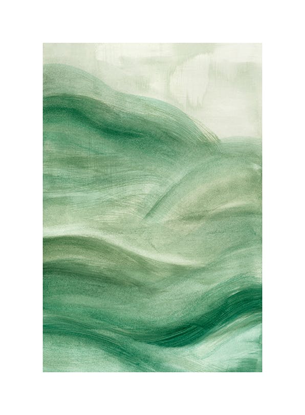Flowy Green No2 Plakat (30x40 cm)-Plakaty