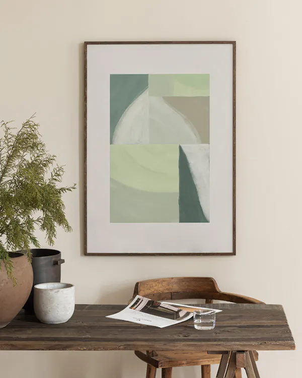 Green Color Blocks Poster