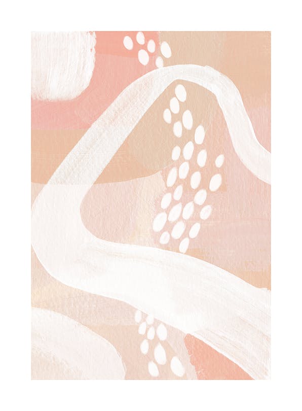 Peachy Abstract No1 Plakat (50x70 cm)-Plakaty