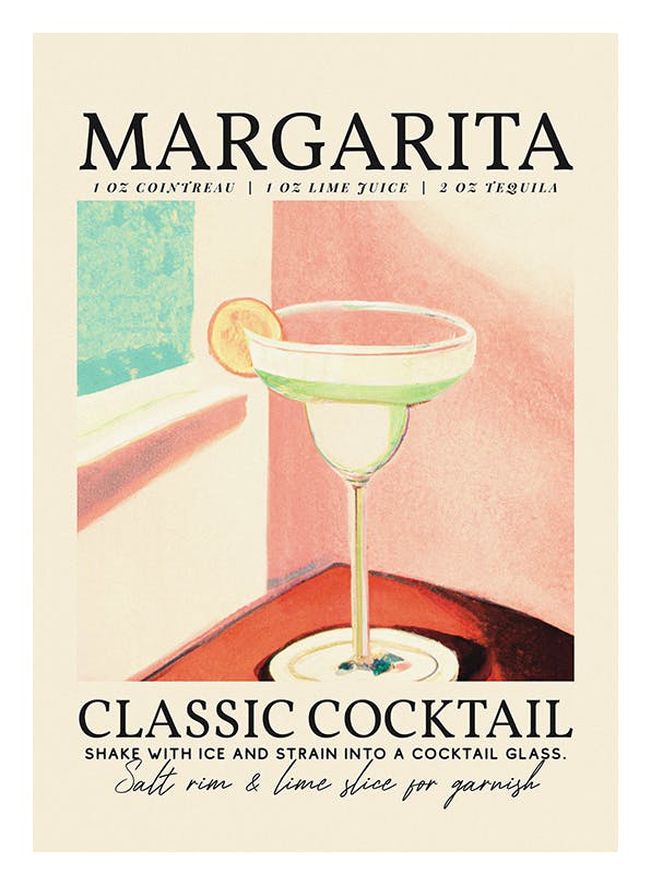 Margarita Classic Cocktail Plakat (21x30 cm)-Plakaty