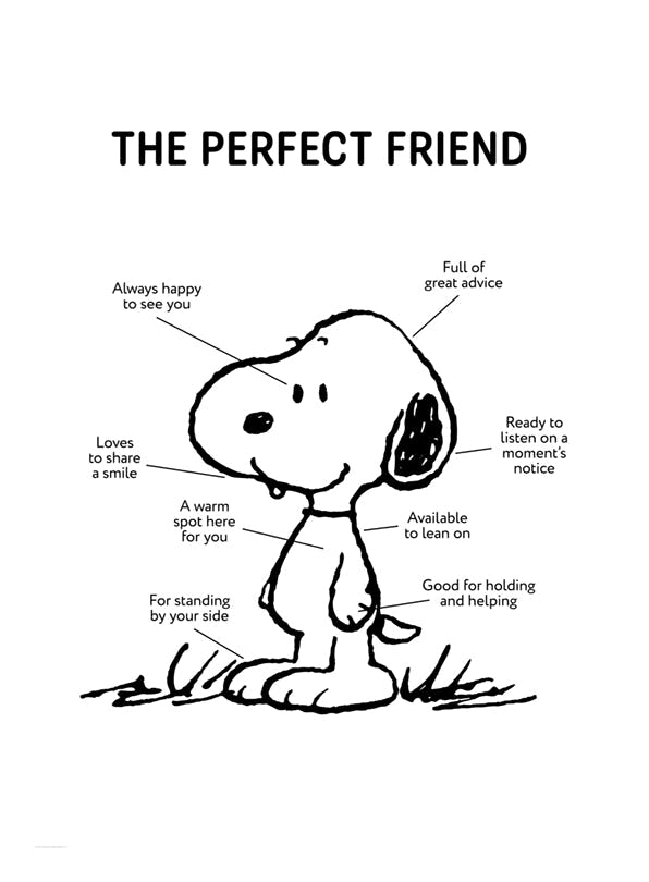The Perfect Friend Affiche (50x70 cm) - Snoopy