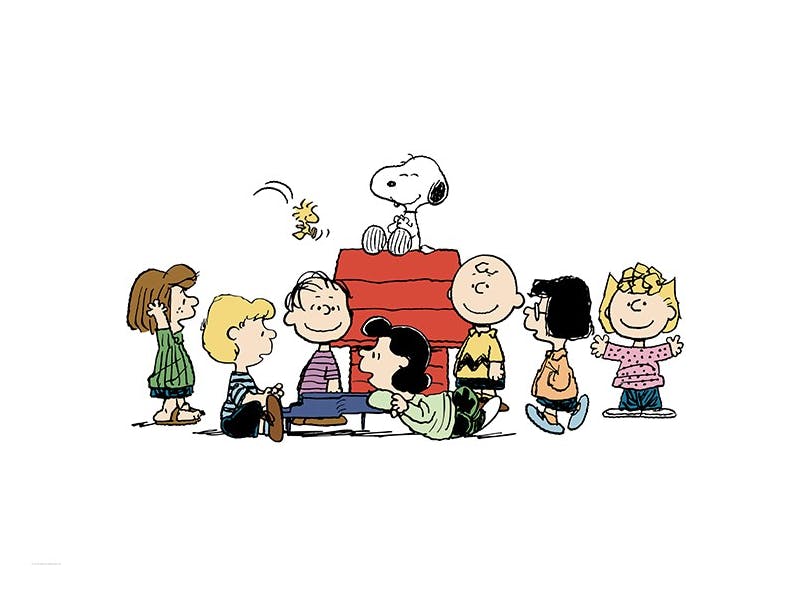 Prints - The Gang Print (50x70 cm) - Snoopy