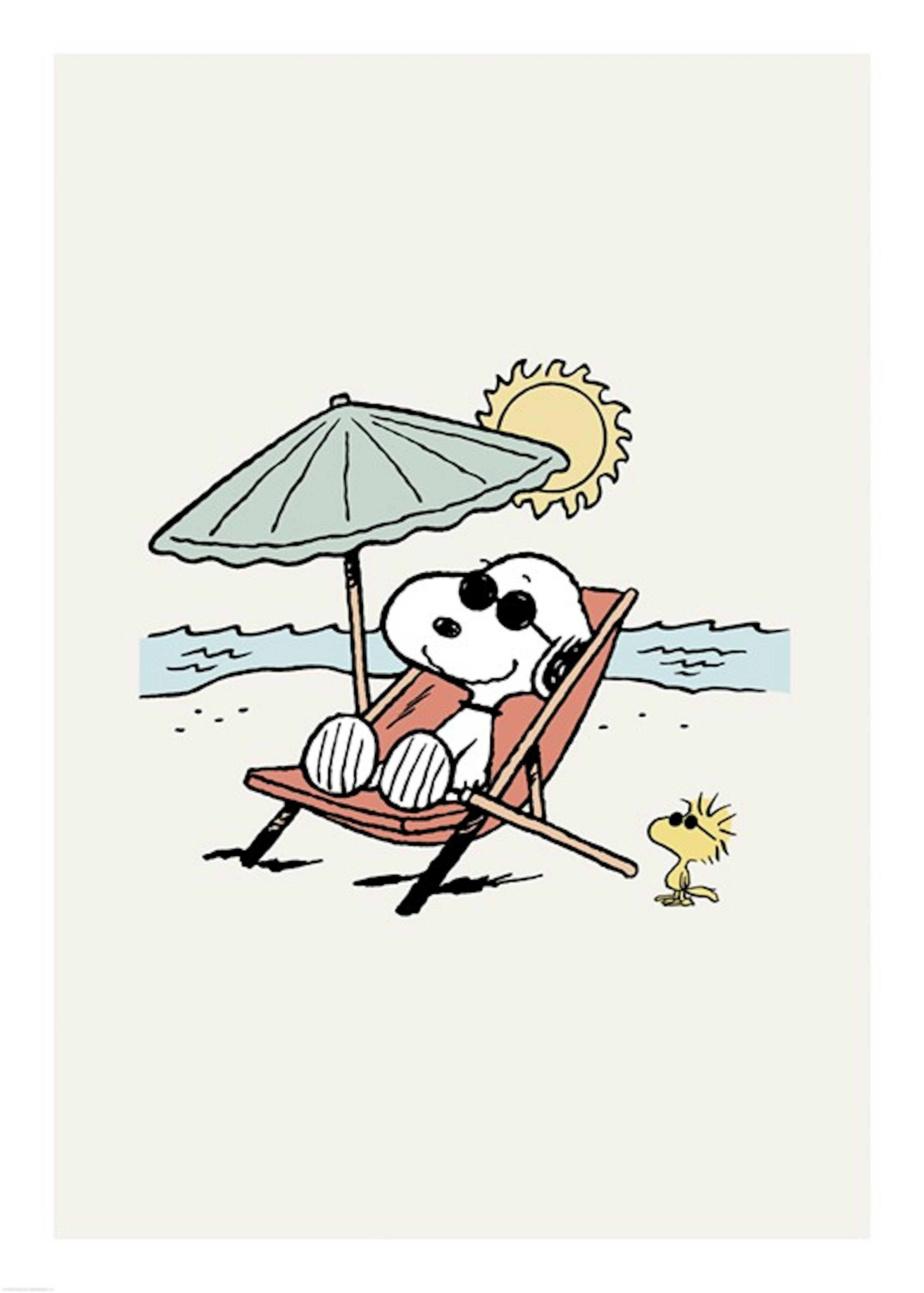 Snoopy on the Beach Plakat 0