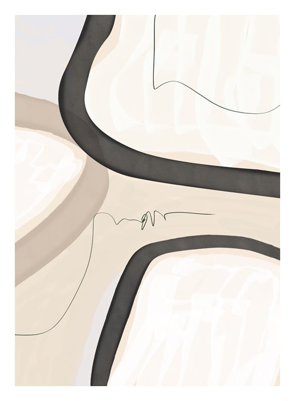 Abstract Shapes No1 Affiche (70x100 cm) - Affiches d'art abstrait