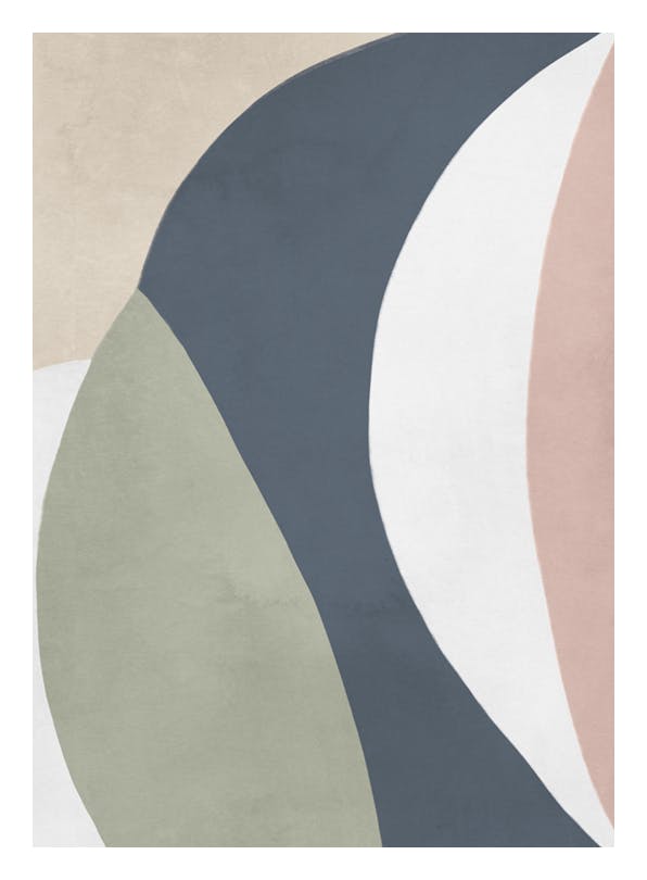 Soft Shapes No2 Poster (30x40 cm) - Abstrakte Kunst