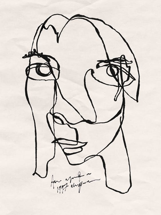 Portrait Sketch No2 Affiche 0